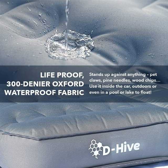 SHORTENED LENGTH - Unbeatable Durability SUV Air Mattress for Car Camping, Durable Extra Thick 300D Oxford Fabric, Quick Easy Set-Up w/Electric Pump, Car Bed Mattress with Base Extenders 180 cm