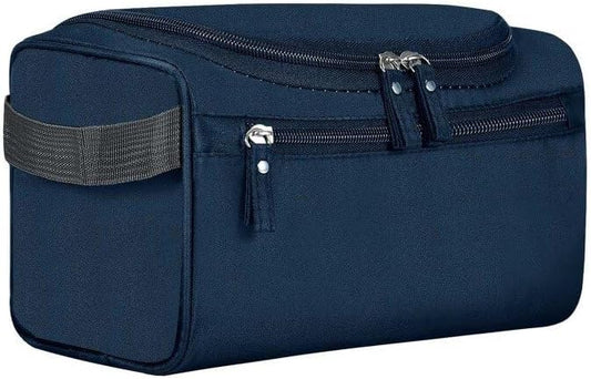 Hanging Toiletry Bag for Women and Men Traveling Makeup Large Capacity Cosmetics Portable Dopp Kit Storage Organizer Bag with Hanging Hook for Toiletries Brushes (Dark Blue)