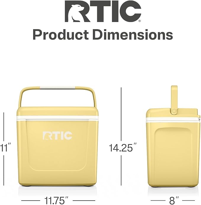 RTIC 8 QT Road Trip Personal Cooler, Small, Compact, Insulated, Portable Ice Chest Box for Food, Drink, Beverage, Beach, Camping, Picnic, Fishing, Boat, 12-Can Capacity
