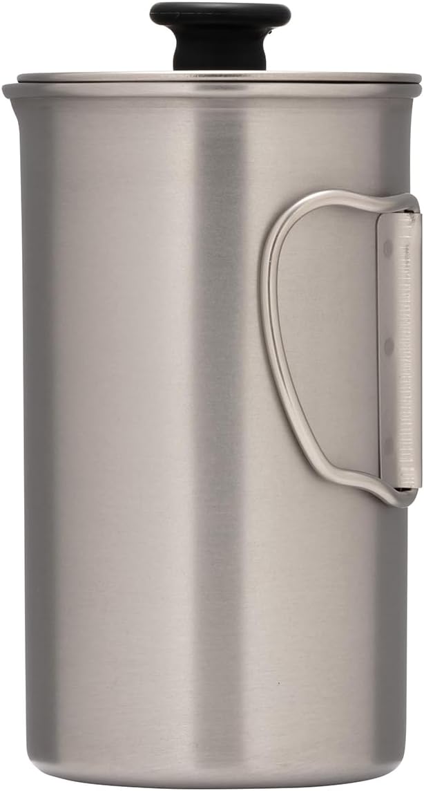 Snow Peak Titanium French Press - Ultralight Coffee Maker for Camping, Backpacking & Hiking - Camping Cookware Essential for Coffee Anywhere