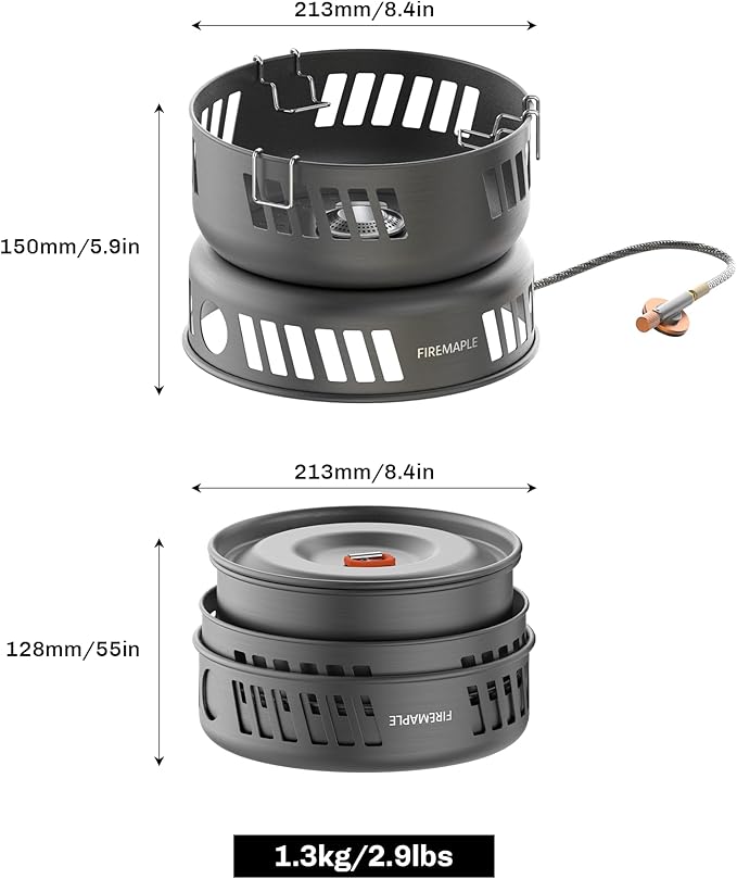 Fire Maple Versatile Outdoor Cooking Set Gas Stove Aluminum, Compact & Durable Camping Cookware Kit