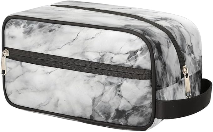 Hanging Makeup Bag,Toiletry Bag Hygiene Kits for Boys Men,Travel Cosmetic Bag,Approved Hygiene Bag Waterproof Dopp Kit Organizer for Toiletries Shower Bathroom Carry-on Accessories Gifts Gray Marble