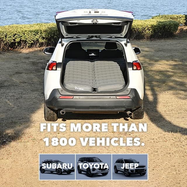 SHORTENED LENGTH - Unbeatable Durability SUV Air Mattress for Car Camping, Durable Extra Thick 300D Oxford Fabric, Quick Easy Set-Up w/Electric Pump, Car Bed Mattress with Base Extenders 180 cm