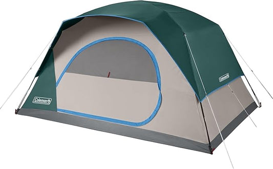 Coleman Skydome Tent with 5 Minute Setup, 2/4/6/8 Person Weatherproof Tent with Rainfly & Carry Bag, 20% More Headroom Than Traditional Canopies