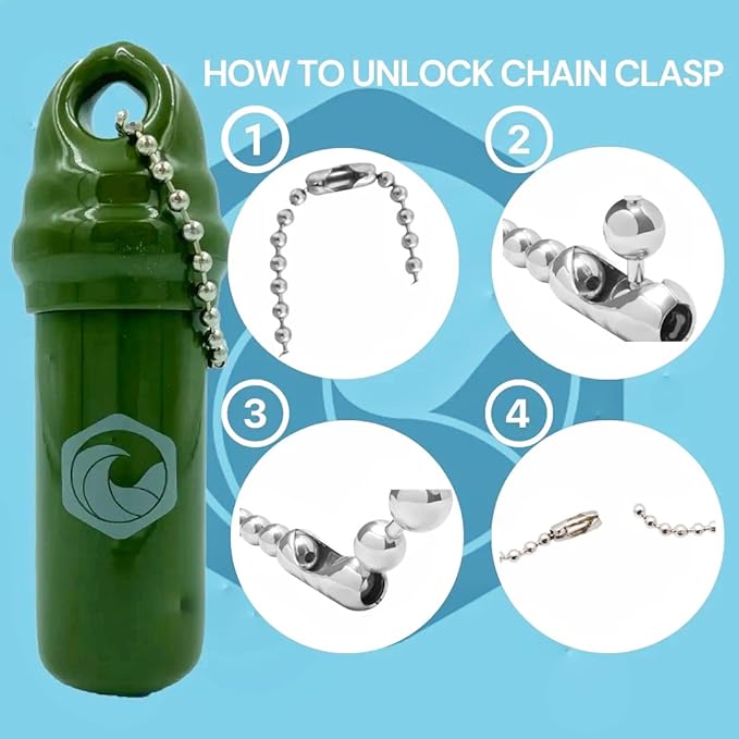 Floating Keychain (2 pack) with Waterproof Safety Container Boat Key Float - Pontoon, Fishing Accessories key holder