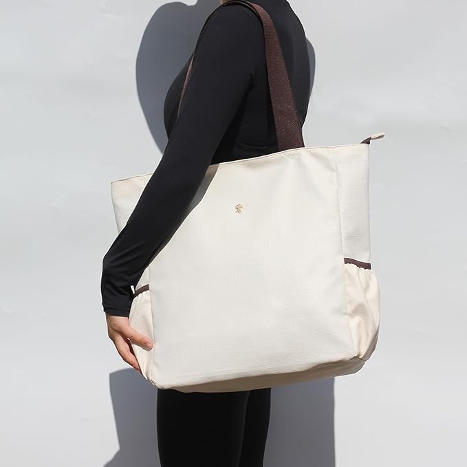 ESVAN Original Floral Water Resistant Large Tote Bag Shoulder Bag for Gym Beach Travel Daily Bags Upgraded