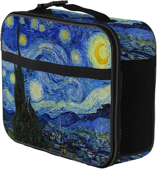 Van Gogh Lunch Bag Reusable Insulated Starry Night Lunch Box Keep Food Cooler Thermal Lunch Tote for Women Men