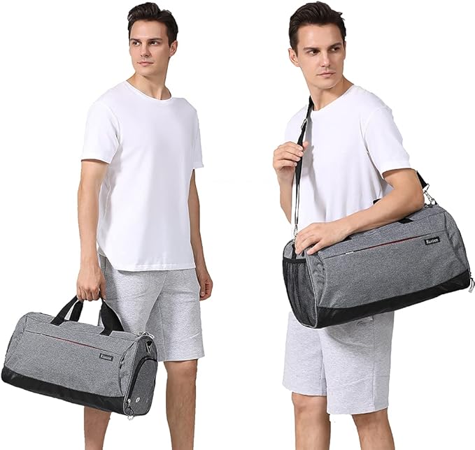 Kuston Sports Small Gym Bag for Men and Women Travel Duffel Bag Workout Bag with Shoes Compartment&Wet Pocket