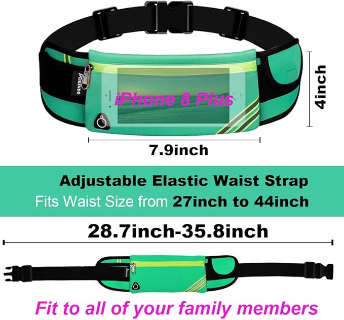 Fanny Pack Waist Pack,Running Belt for Phone,Cool Gifts Presents ideas for Runners Mom Christmas,Travel Money Belt Cell Phone Holder for Dog Walking, Fitness, Exercise, Hiking Lake Blue