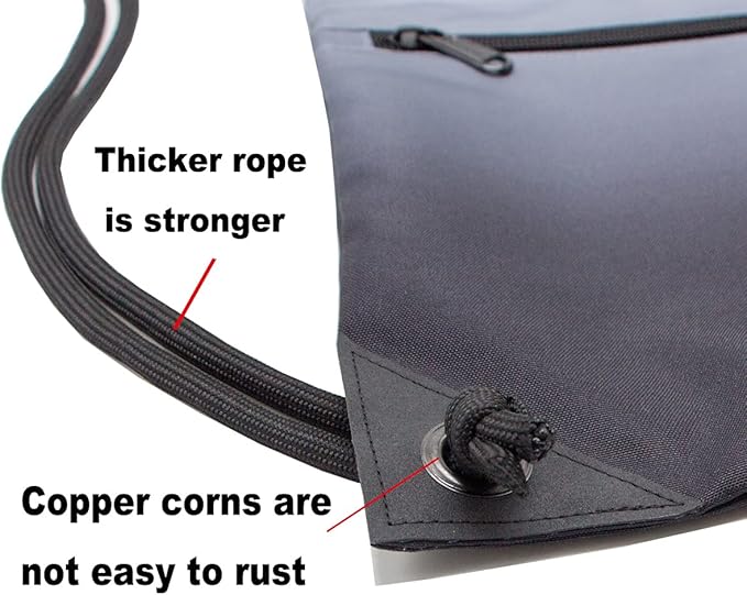 HOLYLUCK Drawstring Backpack Bag Sport Gym Sackpack