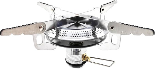 Portable Gas Stove Burner, with Butane Gas Adapter, For Camping, Backpacking, Outdoor Cooking, Outdoor Fising, Outdoor Hiking, Picnic, etc.