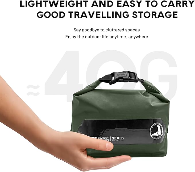 Waterproof Dry Bag for Women Men, Ultralight Dry Sack with Transparent Window, Outdoor Bags Keep Gear Dry for Kayaking Rafting Boating Beach Surfing Swimming Canoe Camping Hiking Fishing Ski, Gray