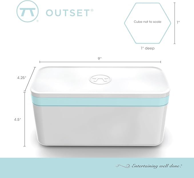 Outset Hexagon Silicone Ice Cube Tray and Storage Bucket, 29 Standard Honeycomb Cubes
