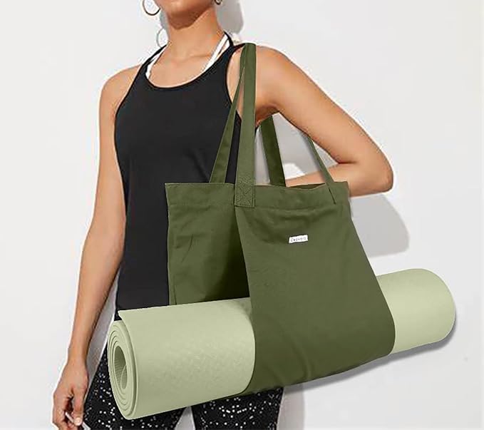 Yoga Bags for Women with Yoga Mats Bags Carrier Carryall Canvas Tote for Pilates Shoulder for Travel Office Beach Workout