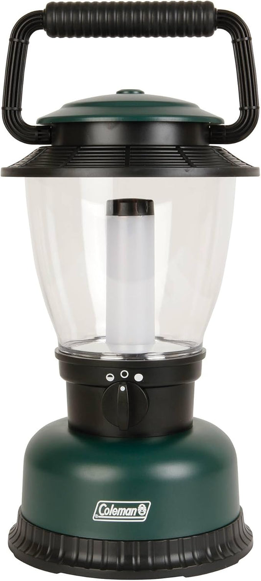 Coleman CPX 6 Compatible Classic XL 700 Lumens IPX4 Waterproof LED Lantern with 2 Modes, Textured Tube, and Large Bail Handle, Rugged Green