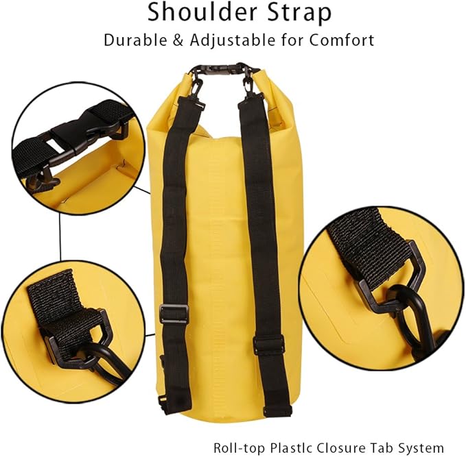 Dry Sack/Floating Waterproof Bag 2L/5L/10L/20L/30L for Boating, Kayaking, Hiking, Snowboarding, Camping, Rafting, Fishing and Backpacking