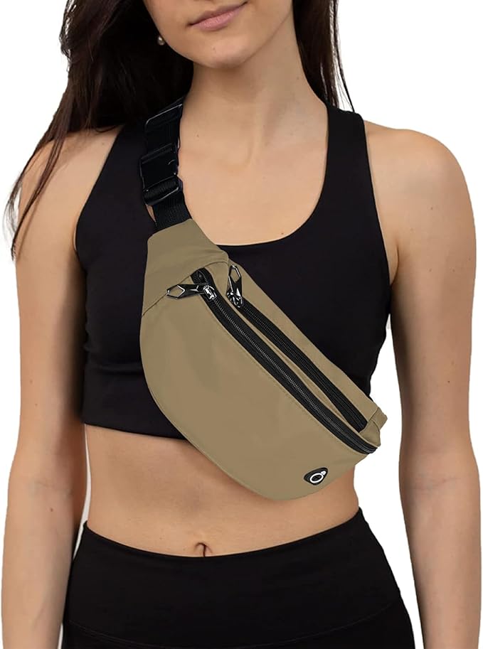 Fanny Pack for Men Women, Waterproof Sports Waist Bag Pack, Belt Bag for Travel Hiking Running