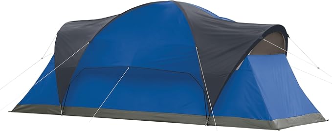Coleman Montana 8-Person Camping Tent with Rainfly, Weatherproof Family Tent Sets Up in 15 Mins, Fits Multiple Airbeds