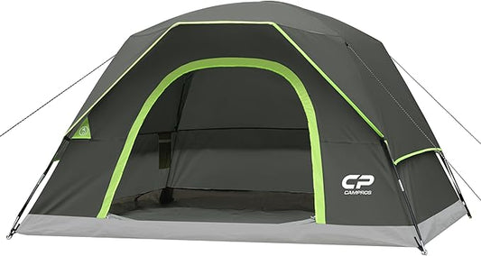 CAMPROS CP Tents for Camping 4/6 Person Tent Waterproof Windproof Double Layer Camping Tent, Easy Setup Dome Tent with Large Mesh Windows & Wider Door for Outdoor Camping & Hiking