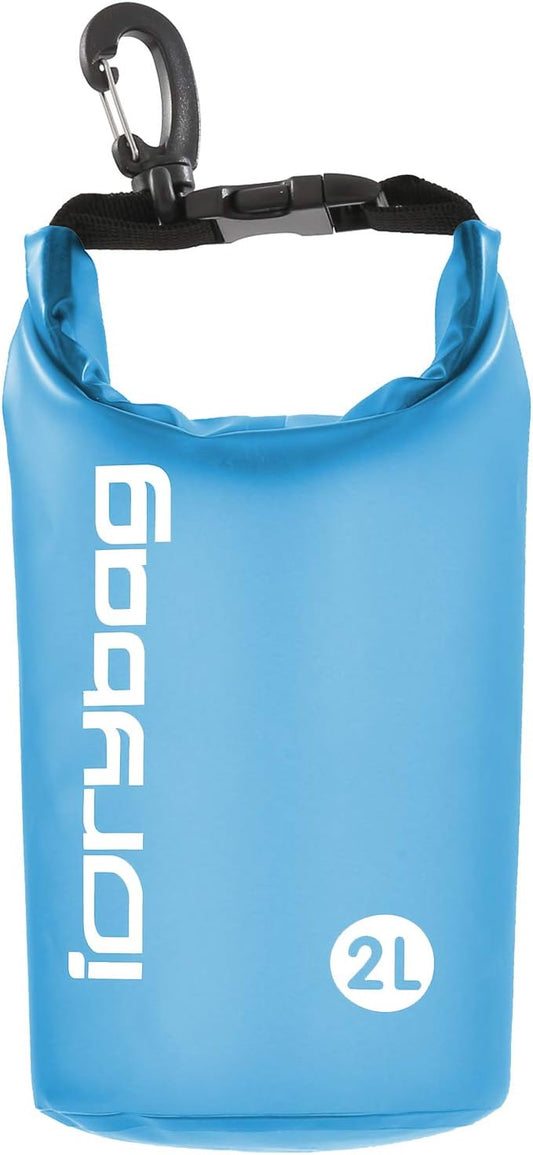 IDRYBAG Clear Dry Bag Waterproof 2L/5L/10L/15L/20L, Small Dry Sack Waterproof Bag for Kayaking