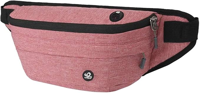 WATERFLY Fanny Pack for Men Women Water Resistant Large Hiking Waist Bag Pack Carrying All Phones for Running Walking Traveling