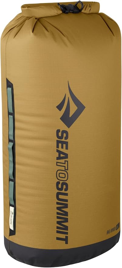 Sea to Summit Big River Dry Bag, Heavy-Duty Dry Storage, 13 Liter, Gold Brown