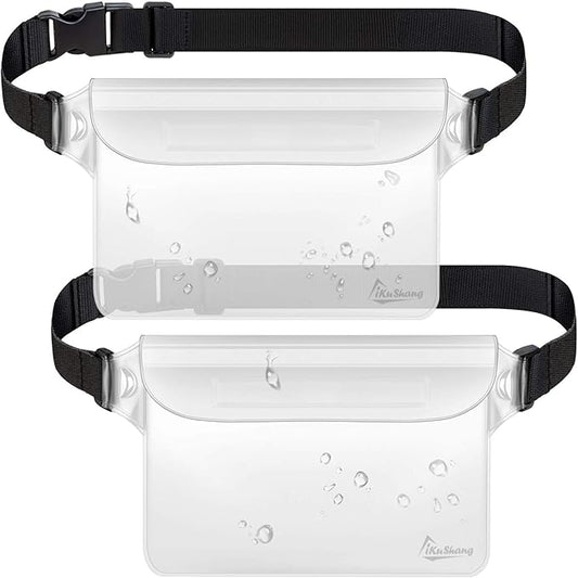 Waterproof Fanny Pack, Waterproof Pouch for Phone Passport Wallet Purse for Swimming Boating Fishing Diving Beach