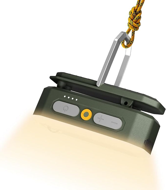 BougeRV Movable Area Light, Rechargeable Camping Lantern, 3200mAh Portable Camping Light, IP65 Waterproof, Camp Lamp for Tent, Power Outages, Emergency, Outdoor(Dark Green Version)