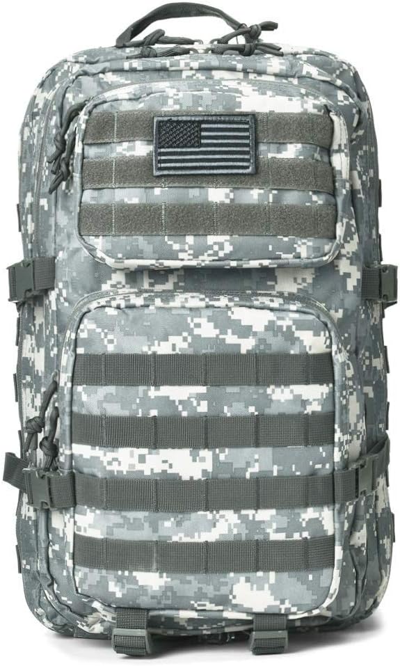 REEBOW GEAR Military Tactical Backpack Large Army 3 Day Assault Pack Molle Bag Backpacks (ACU Camo)