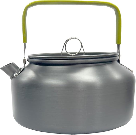 1.2L Camping Kettle, Hard-Anodized Aluminum Portable Campfire Kettle for Open Fire, Outdoor Camp Tea Coffee Pot for Stove Top, Backpacking, Hiking, Picnic and Traveling