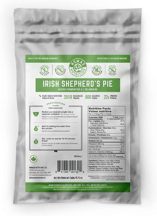 – Irish Shepherd’s Pie | High Energy, All Natural Ingredients | Gluten, Dairy & Palm Oil Free | Just Add Boiling Hot Water
