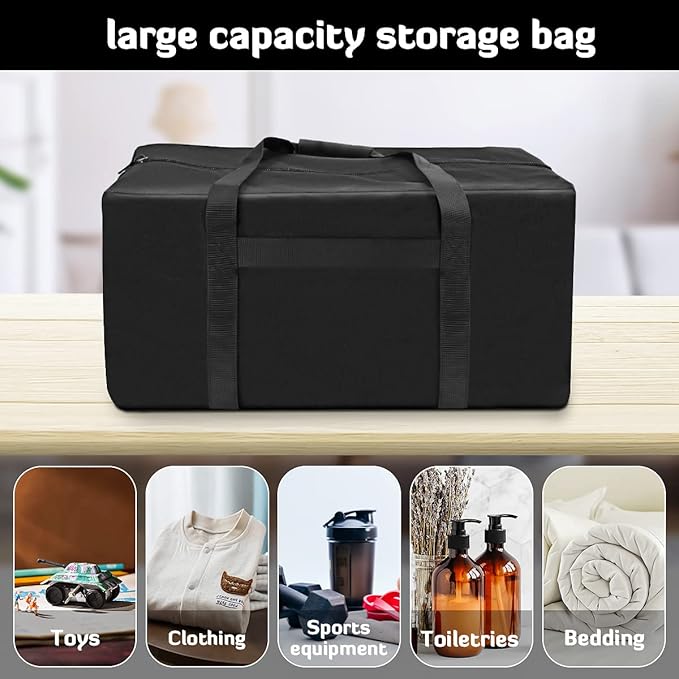 INFANZIA Duffel Travel Sports Equipment Bag, Long Luggage Bag with Upgrade Zipper Water Resistant, Extra Large Foldable Storage Bag for Camping, Tent, Tripod, Fishing(24x12x12 inch,2PCS)