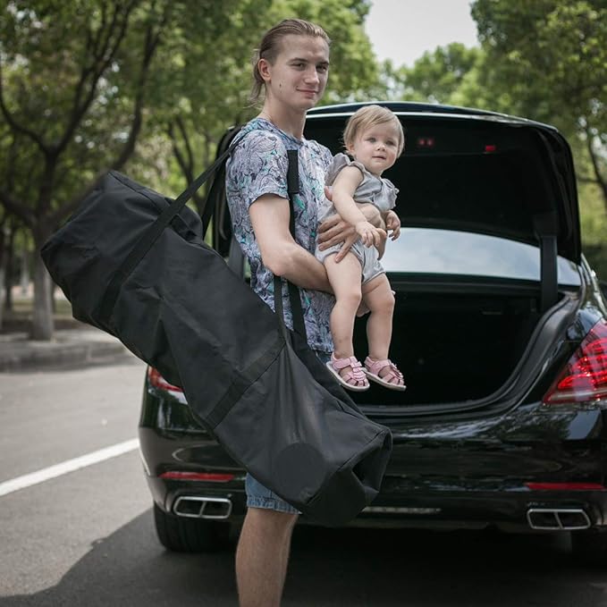 INFANZIA Duffel Travel Sports Equipment Bag, Long Luggage Bag with Upgrade Zipper Water Resistant, Extra Large Foldable Storage Bag for Camping, Tent, Tripod, Fishing(45x12x13 inch,2PCS)