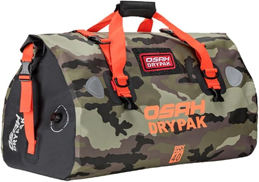 Motorcycle Dry Bag - Waterproof Motorcycle Duffle & Luggage Tail Bag Saddle Bags with Roll Top Closure, Large Storage Space，for Motorcycle Back Seat(Jungle, 40L)