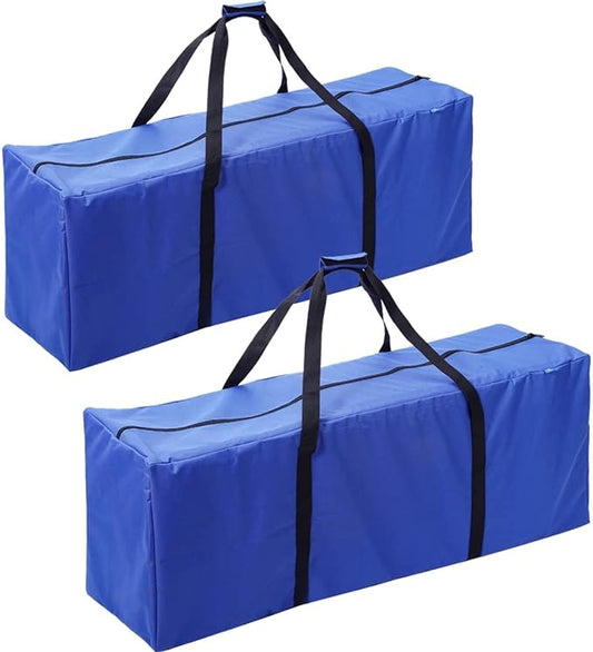 Sports Duffle Bag - Extra Large Travel Duffel Luggage Bag with Upgrade Zipper, Sturdy & Water Resistant, Black (Blue 45inch 2Pack)