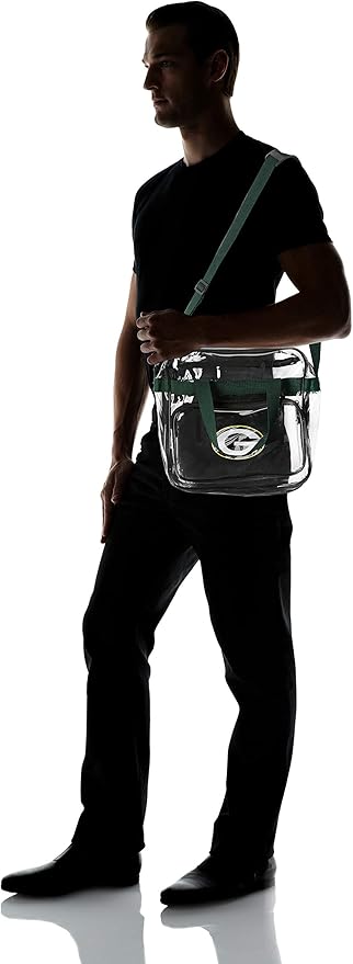 FOCO NFL Team Logo Clear See Through Stadium High End Messenger Bag
