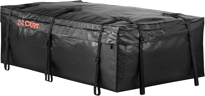 CURT 18221 Extended Roof Rack Cargo Bag Black