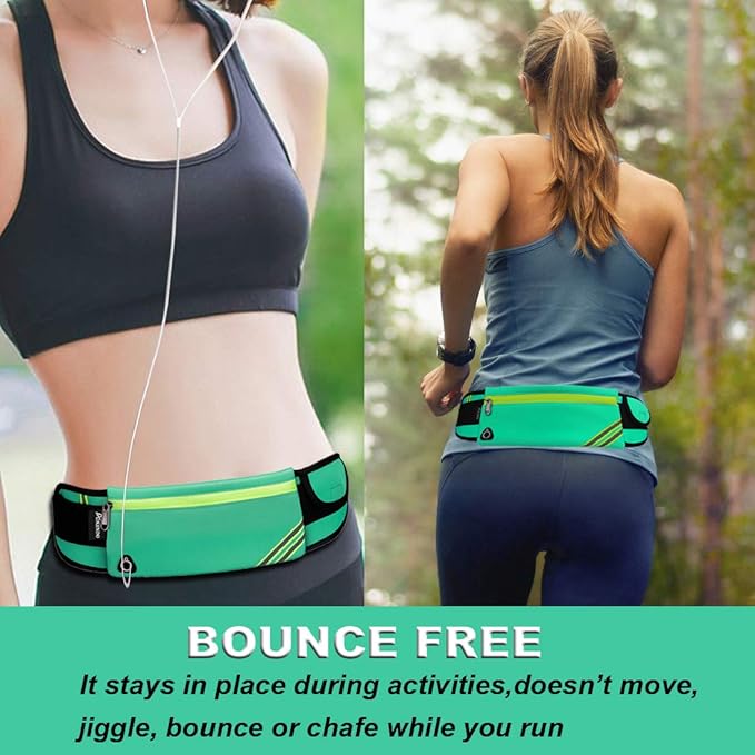 Fanny Pack Waist Pack,Running Belt for Phone,Cool Gifts Presents ideas for Runners Mom Christmas,Travel Money Belt Cell Phone Holder for Dog Walking, Fitness, Exercise, Hiking Lake Blue