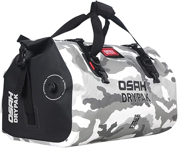 Motorcycle Dry Bag - Waterproof Motorcycle Duffle & Luggage Tail Bag Saddle Bags with Roll Top Closure, Large Storage Space，for Motorcycle Back Seat(Sky, 40L)