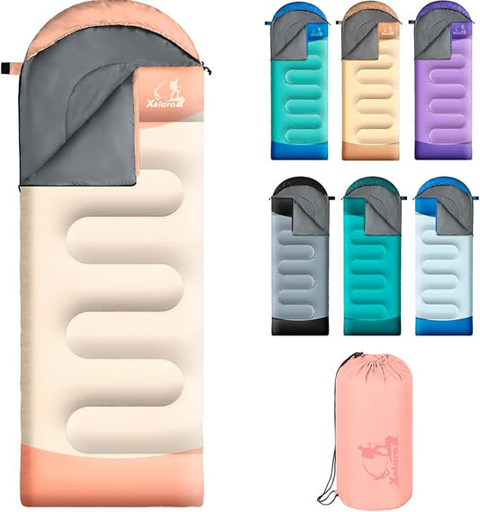 Sleeping Bags for Adults Kids - 3 Season Cold&Warm Weather Waterproof Camping Sleeping Bags - Lightweight Sleeping Bags for Camping Hiking Outdoor Travel