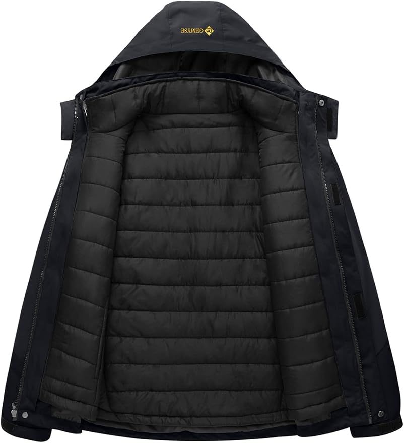 GEMYSE Men's Waterproof 3-in-1 Ski Snow Jacket Puffer Liner Insulated Winter Coat