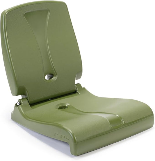 Step2 Foldable Adult Flip Seat, Portable Outdoor Chair for Poolside, Tailgating, Camping, Picnic Chair, Provides Back Support When Sitting on Ground, Olive