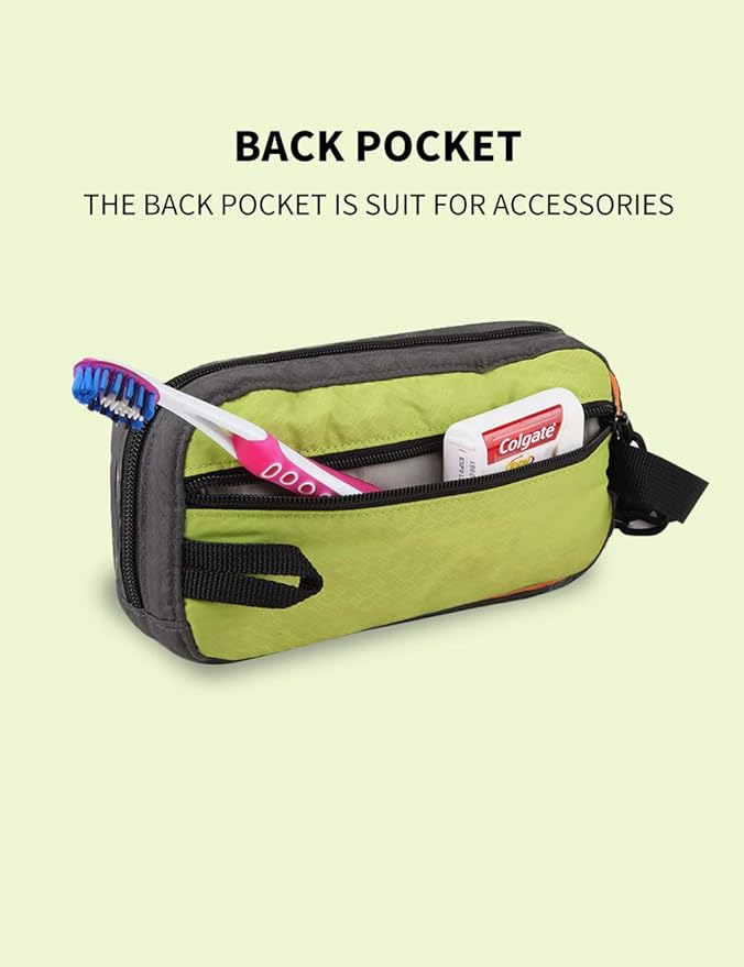 GOX Travel Toiletry Bag,Dopp Kit Case,Ultra-Light Cosmetics Bag Makeup Organizer(Green)