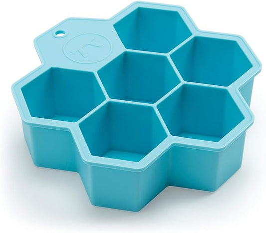 Outset Hexagon Silicione Ice Cube Tray, 6 Large Honeycomb Cubes