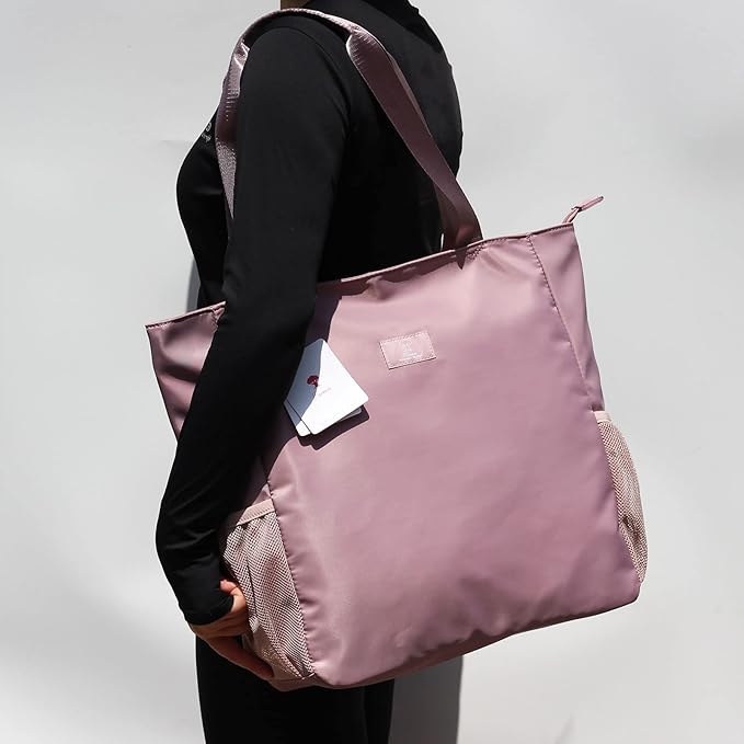 ESVAN Original Floral Water Resistant Large Tote Bag Shoulder Bag for Gym Beach Travel Daily Bags Upgraded