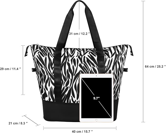 Womens Travel Duffel Bag Lightweight Sport Gym Bag Waterproof Weekender Overnight Bag with Wet and Dry Separation Pocket for Gym Training Yoga Fitness Swimming