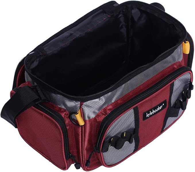 Kylebooker Fishing Tackle Bags Soft Side Fishing Tackle Box Storage Bag for Saltwater or Freshwater