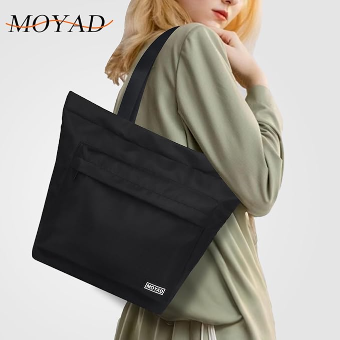 Moyad Insulated Lunch Bag for Women Men, Reusable Thermal Food Carrier Bag, Camping/Travel/Outdoor Cooler Handbag, Black