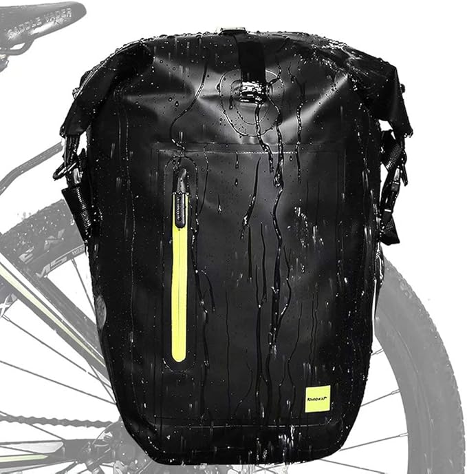 Rhinowalk Bike Pannier Bag 25L Waterproof Laptop Bicycle Rear Rack Bag Storage Saddle Bag Shoulder Bag Backpack