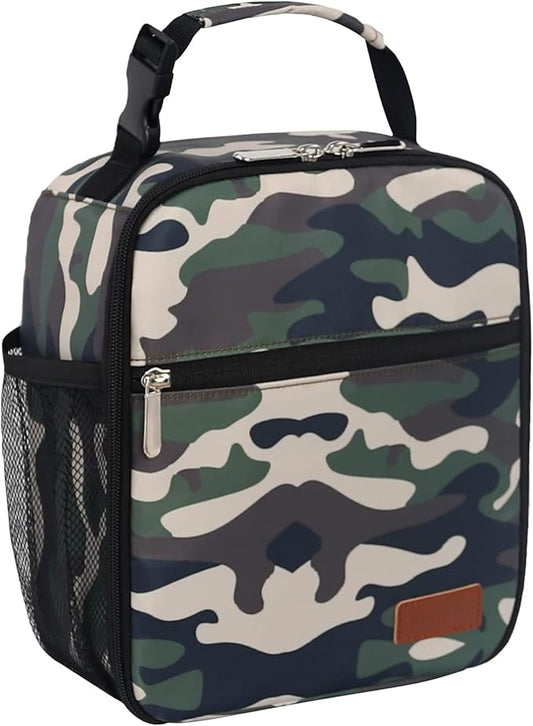 Femuar Lunch Box for Men Women Adults Small Lunch Bag for Office Work Picnic - Reusable Portable Lunchbox, Camouflage